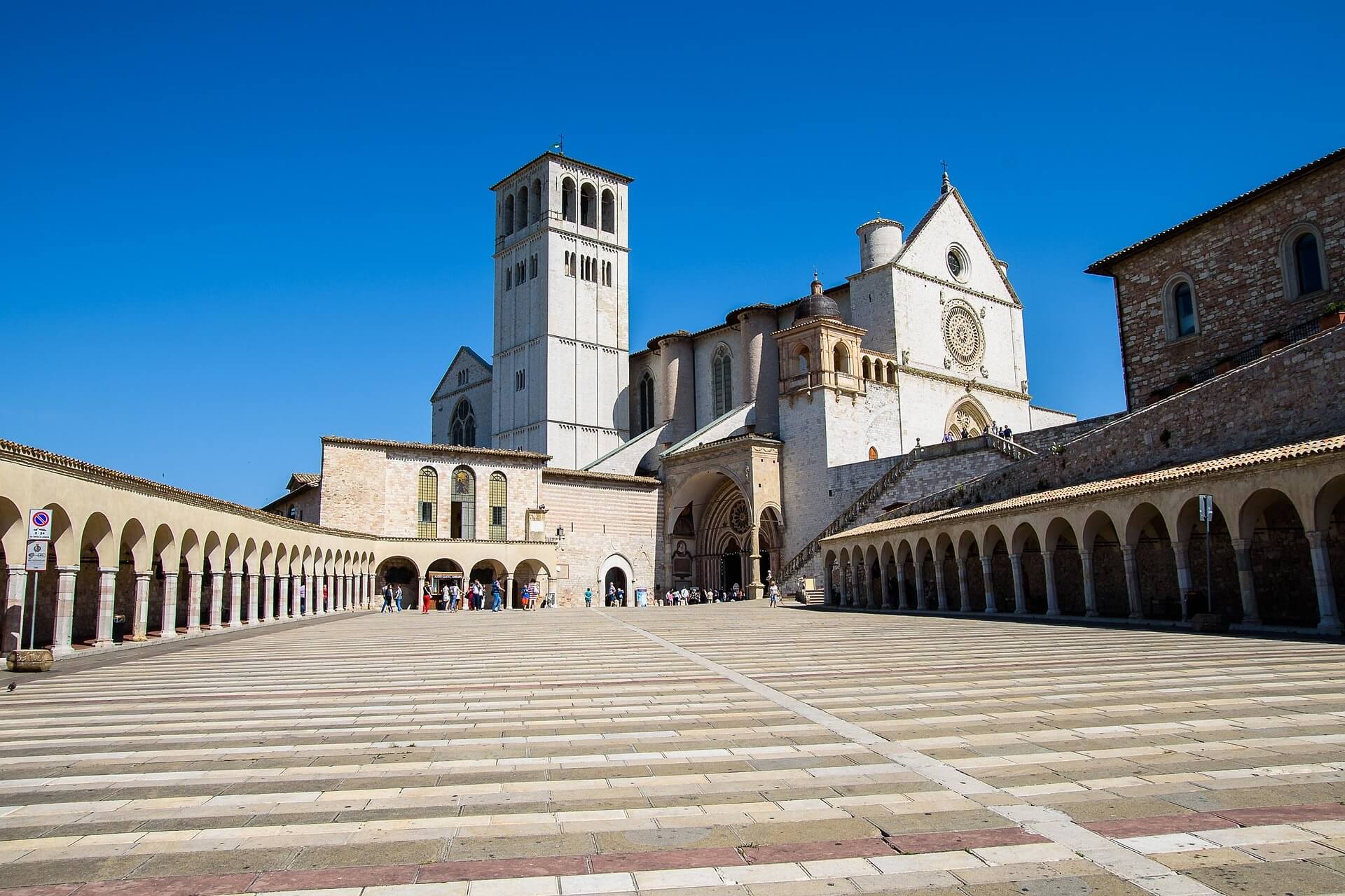 Assisi medieval town Basilica of St. Francis
