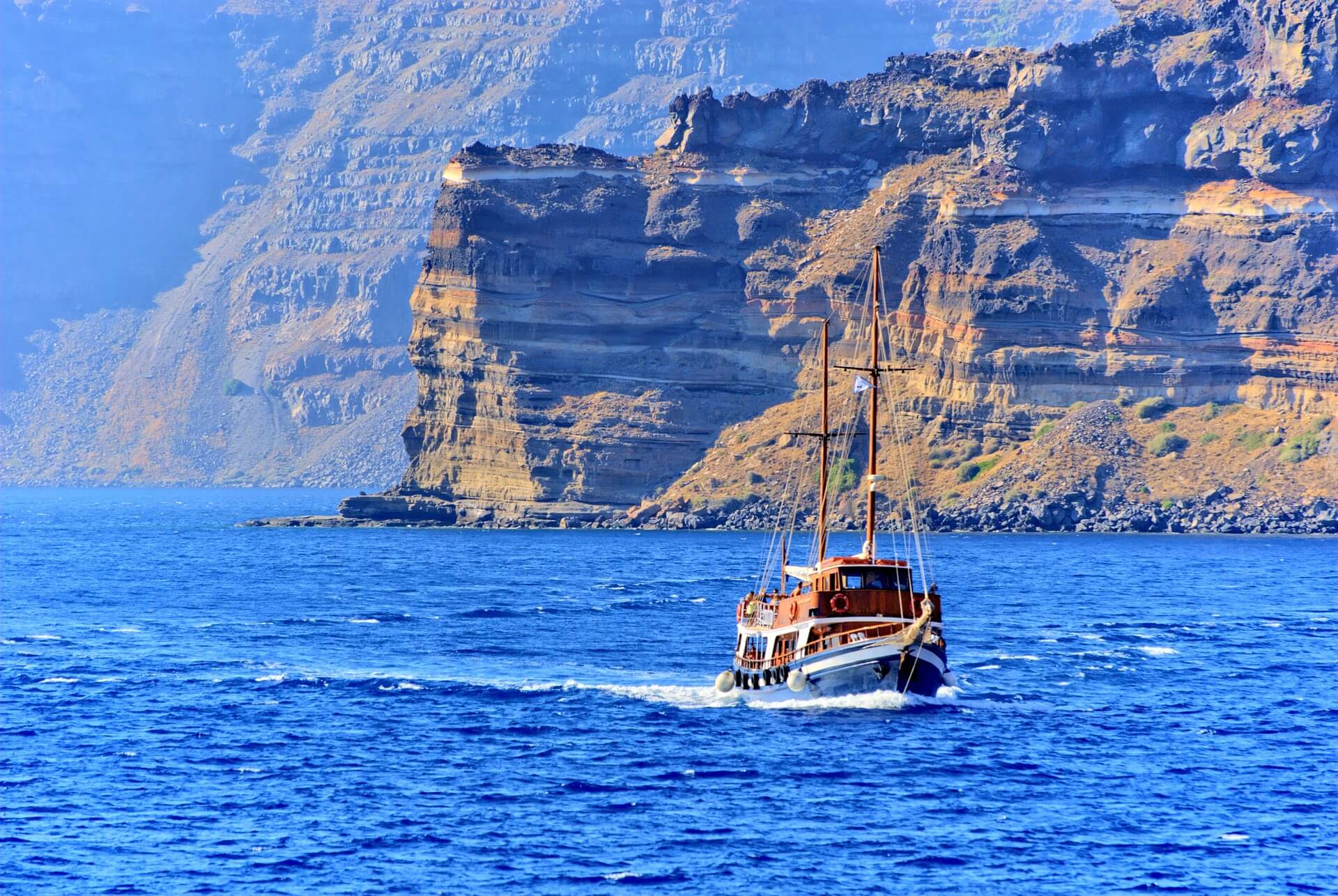 Santorini caldera views whitewashed villages Greece